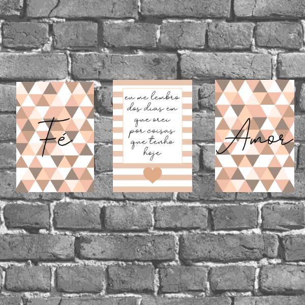 kit 3 Placas Decorativas Dias Em Que Orei