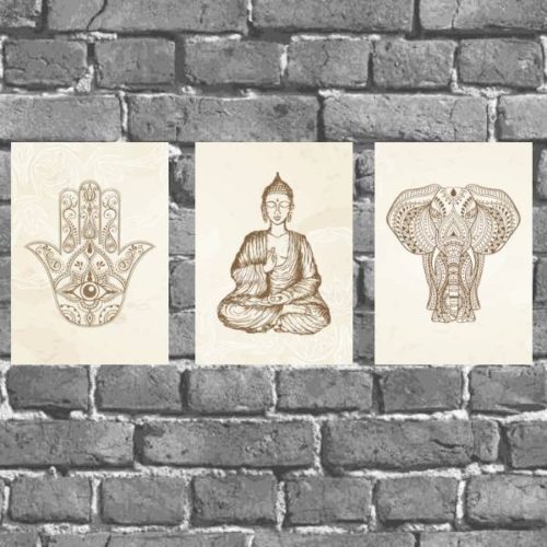 Kit 3 Placas Decorativas Cantinho Zen