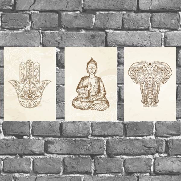 Kit 3 Placas Decorativas Cantinho Zen