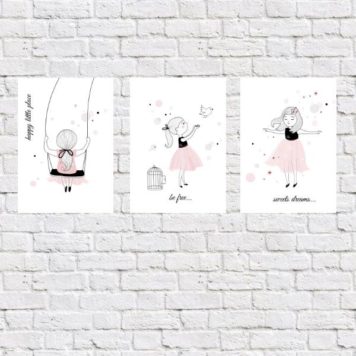Kit 3 Placas Infantis Sweet Dreams