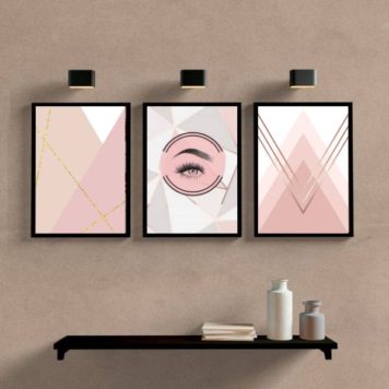 Kit 3 Quadros Extensão de cílios