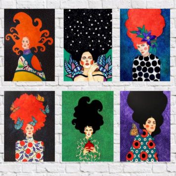 Kit 6 Placas Decorativas Mulheres