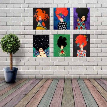 Kit 6 Placas Decorativas Mulheres
