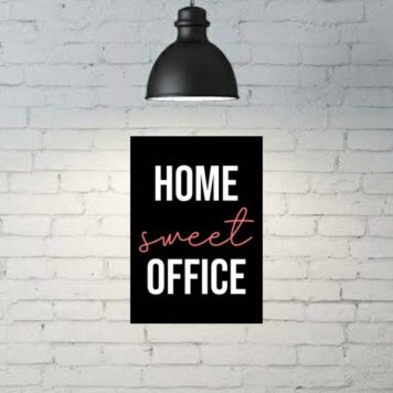 Placa Decorativa Home Sweet Office