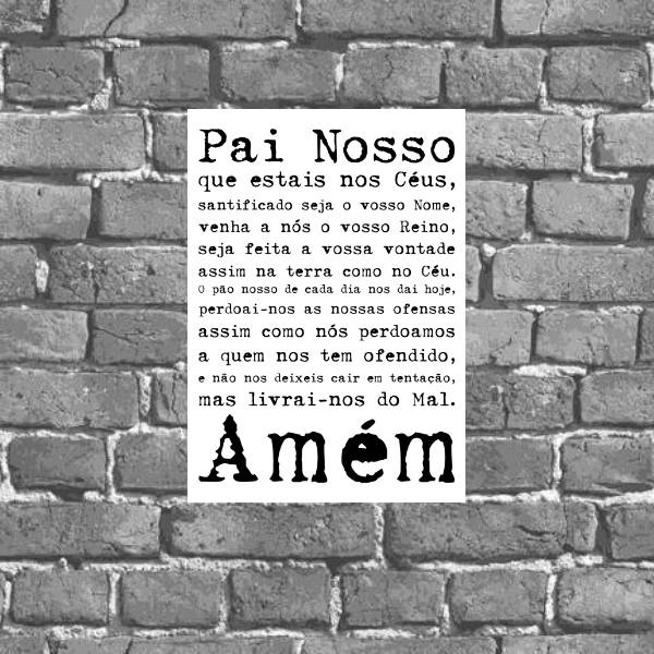 Placa Decorativa Oração Pai Nosso