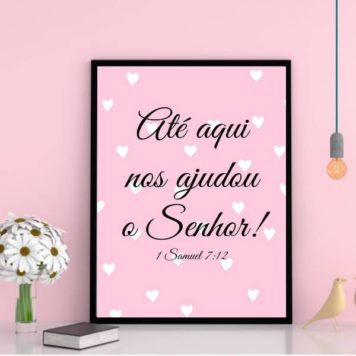 Quadro Até Aqui Nos Ajudou O Senhor