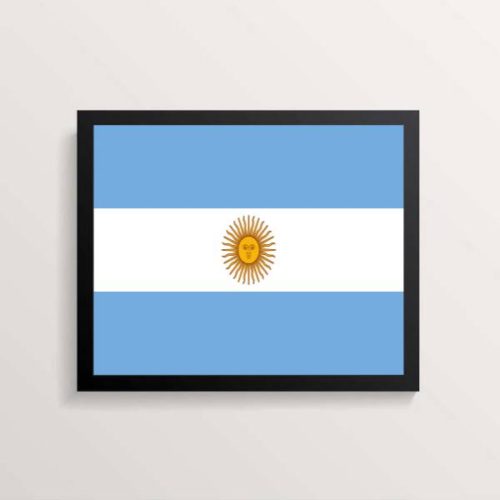 Quadro Decorativo Bandeira Argentina