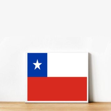 Quadro Decorativo Bandeira Chile