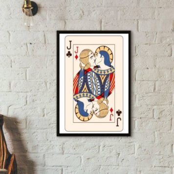 Quadro Carta De Baralho Gay