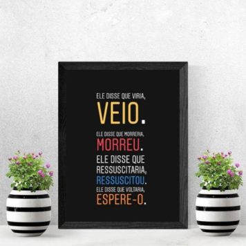 Quadro Decorativo Jesus Está Voltando