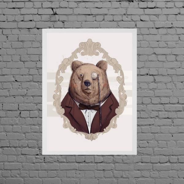 Quadro Vintage Senhor Urso