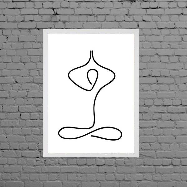 Quadro Decorativo Minimalista Yoga