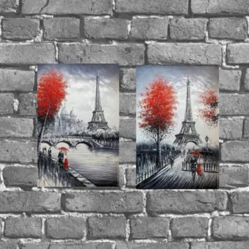 Kit 2 Placas Decorativas De Parede Paris