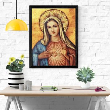 Quadro Arte Sagrado Coração De Maria