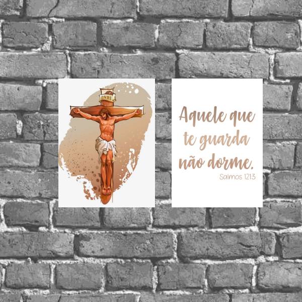 Kit 2 Placas Aquele Que Te Guarda Não Dorme