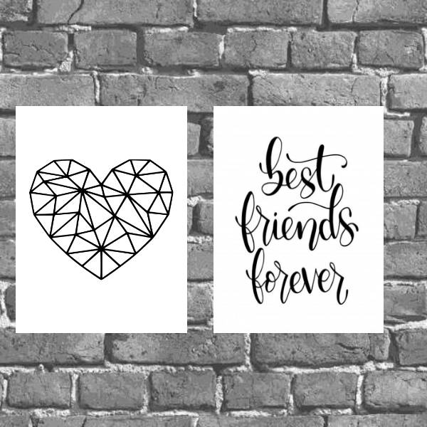 Kit 2 Placas Best Friends Forever