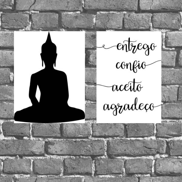 Kit 2 Placas Buda Entrego Aceito Confio