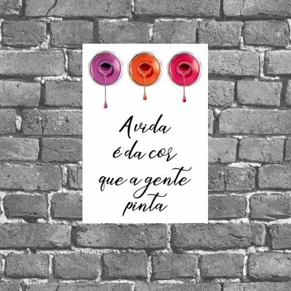 Placa Decorativa Esmalte Frase