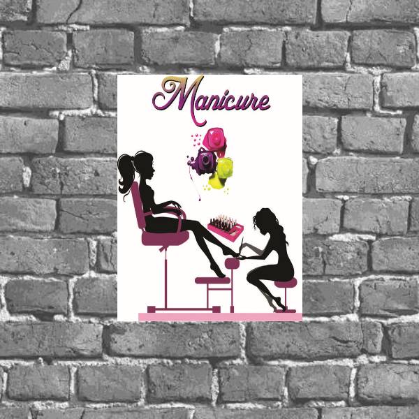 Placa Decorativa De Parede Manicure