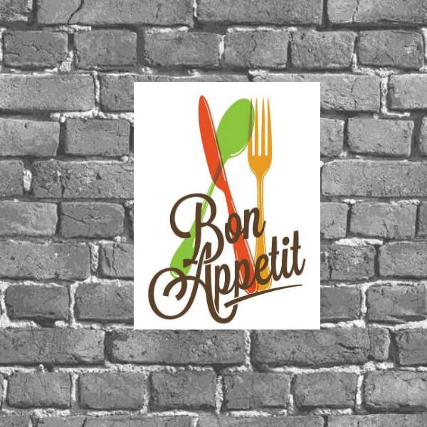 Placa Decorativa Cozinha Bon Appetit