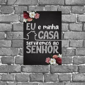 Placa Decorativa Serviremos Ao Senhor