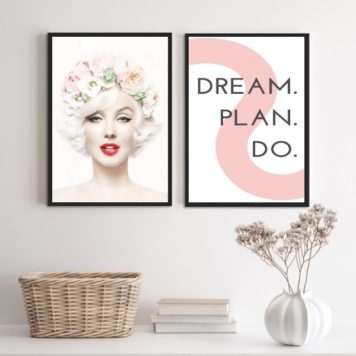 Kit 2 Quadros Marilyn Dream Plan Do
