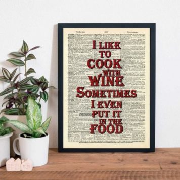 Quadro I Like To Cook With Wine