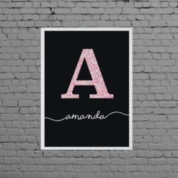 Quadro Decorativo Nome Amanda