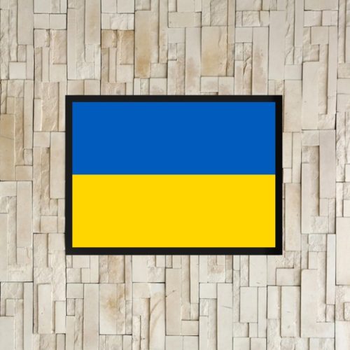 Quadro Decorativo Bandeira Ucrânia