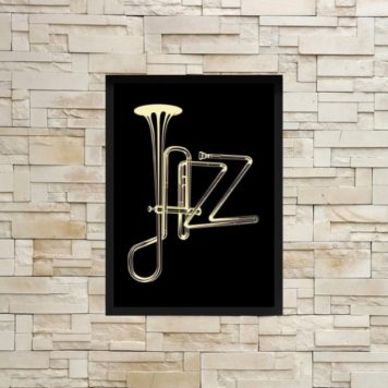 Quadro Decorativo Jazz Instrumento