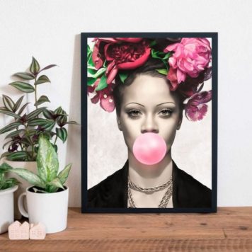 Quadro Rihanna Bubble Gum