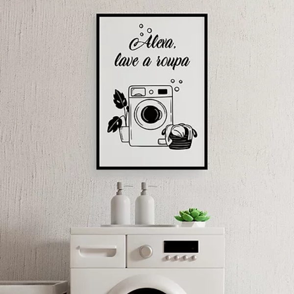 Quadro Lavanderia Alexa Lave A Roupa