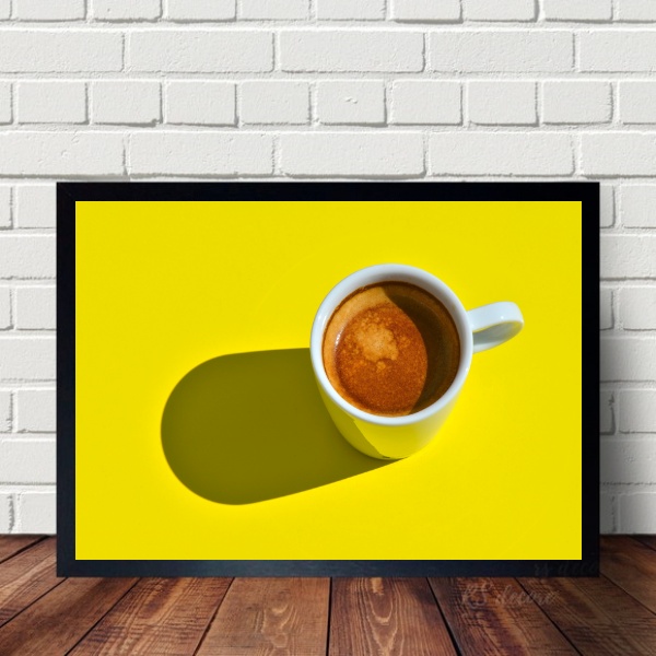 Quadro Para Cozinha Amarelo Café