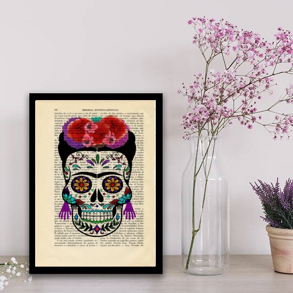 Quadro Caveira Mexicana Feminino