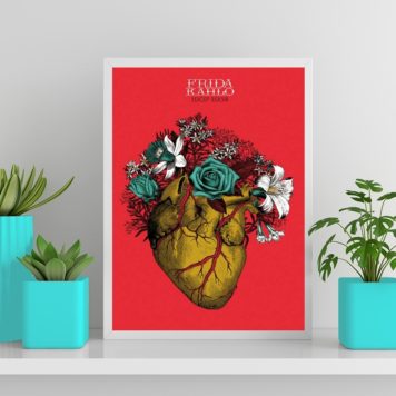 Quadro Coração Frida Khalo