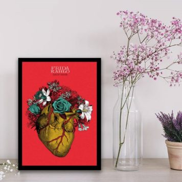 Quadro Coração Frida Khalo
