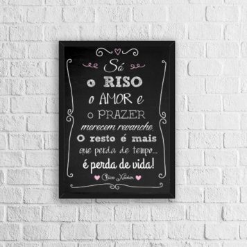 Quadro Riso Amor E Prazer Chico Xavier