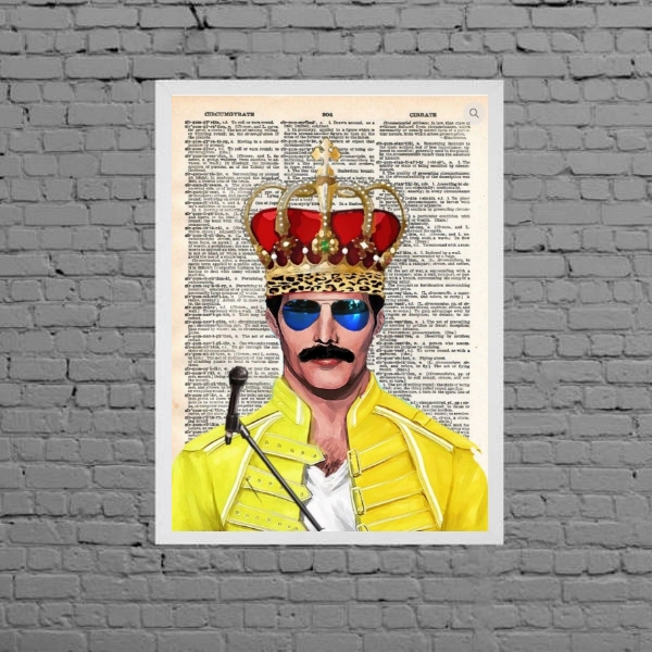 Quadro Desenho Freddie Mercury Queen