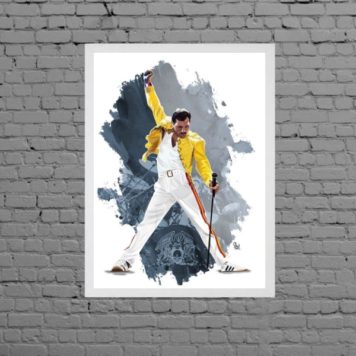 Quadro Freddie Mercury Queen Aquarela