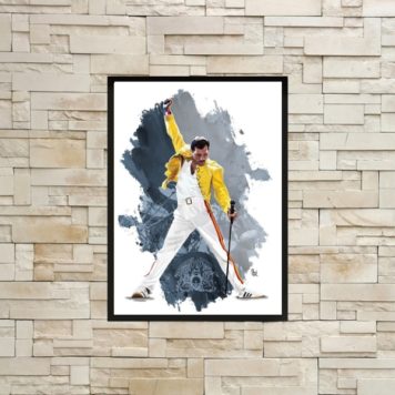 Quadro Freddie Mercury Queen Aquarela