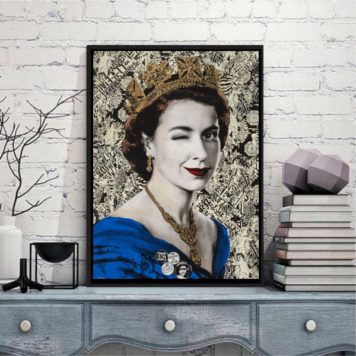 Quadro Rainha Elizabeth Pop Arte
