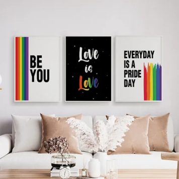 Kit 3 Quadros LGBT Be You