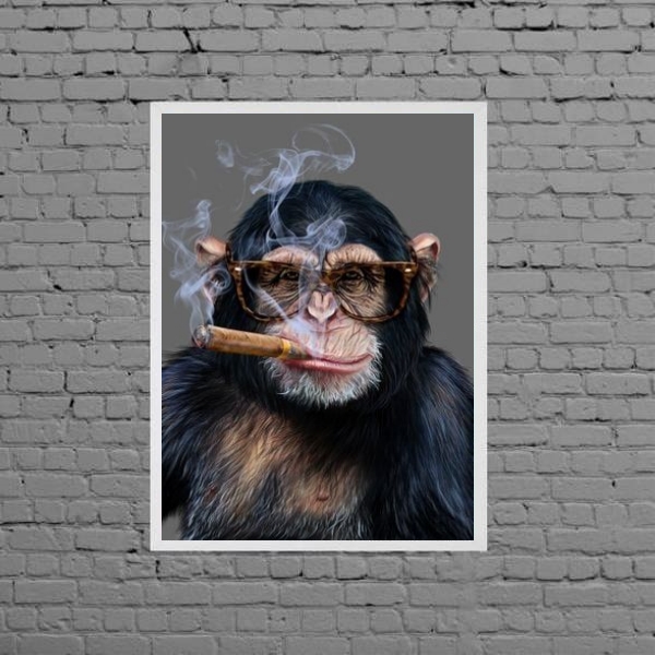 Quadro Chipanzé Hipster
