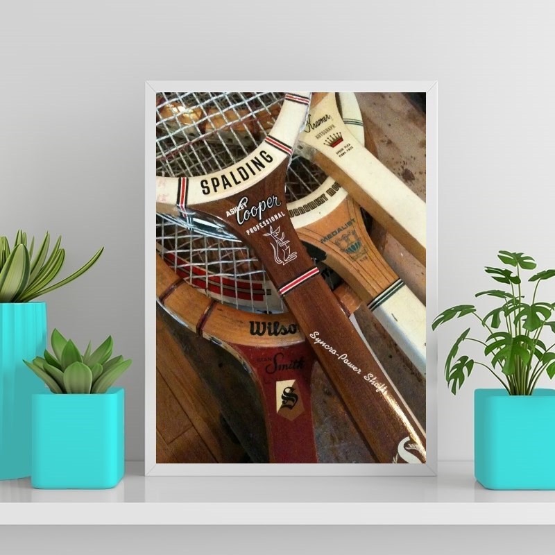 Quadro Fotografias Raquetes Tênis