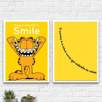 Kit 2 Quadros Decorativos Sorria!