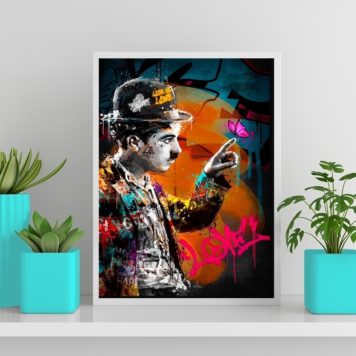 Quadro Arte Grafite Chaplin