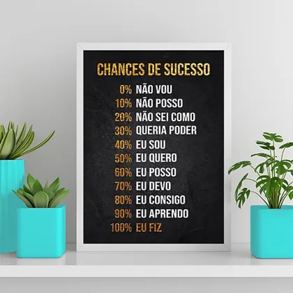 Quadro Empreendedor Chances Sucesso - Quadros Online