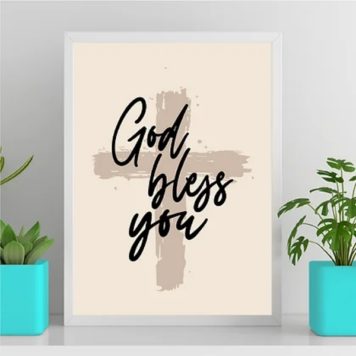 Quadro God Bless You Cruz