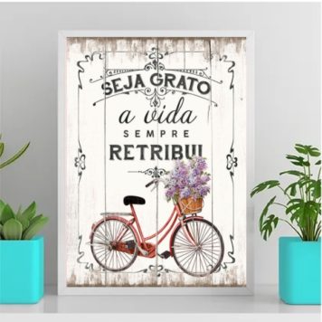 Quadro Seja Grato A Vida Retribui
