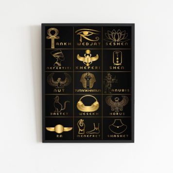 Quadro Decorativo Símbolos Egípcios